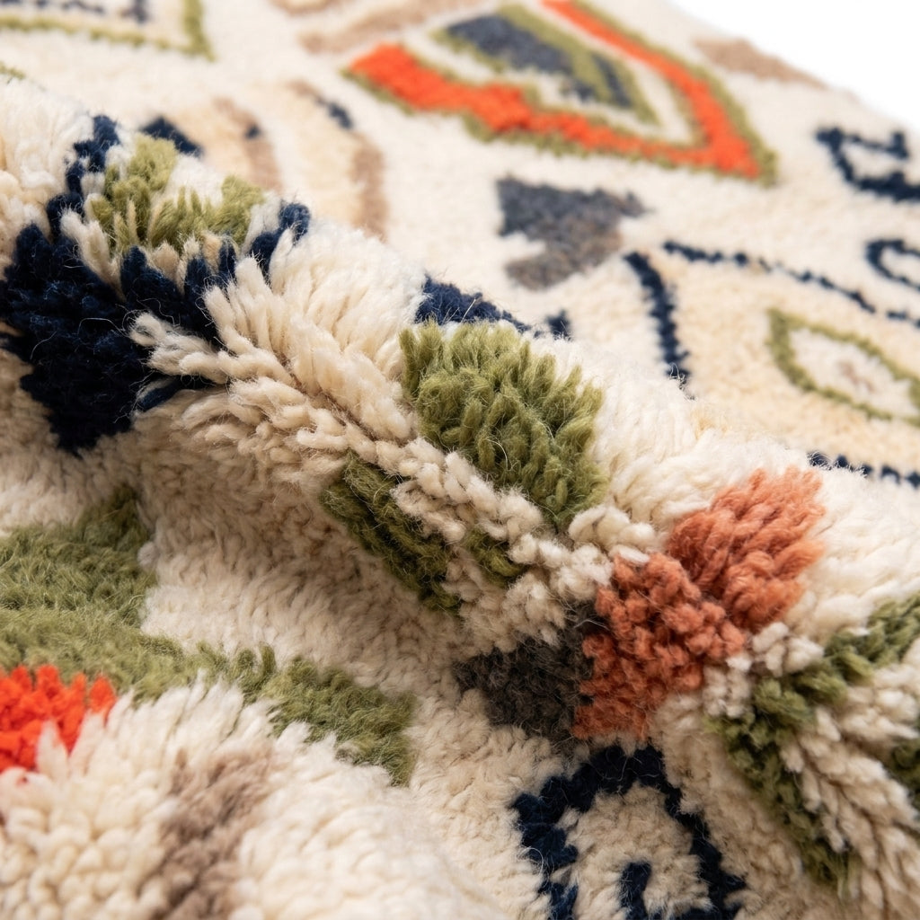 Earthen Field Mrirt rug — wool pile texture close-up