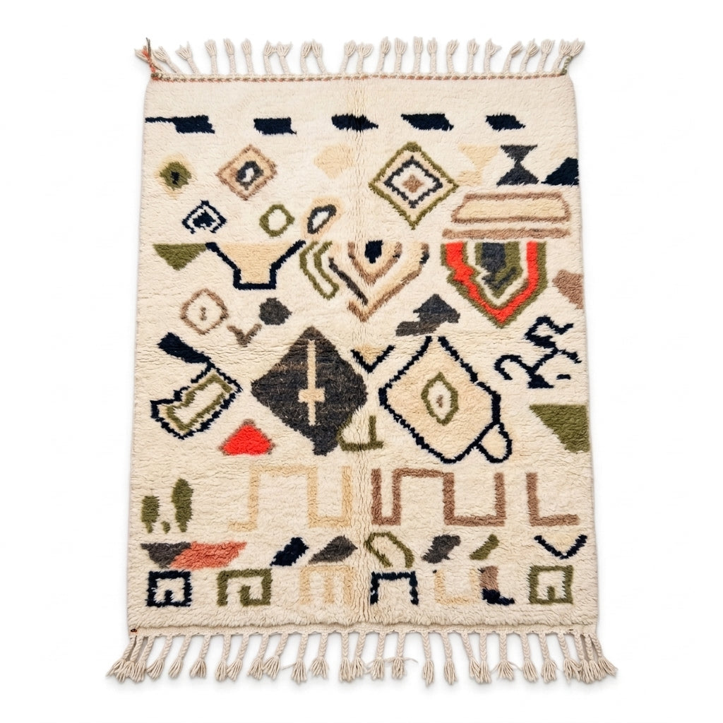 Earthen Field Mrirt rug — full rug on white studio background