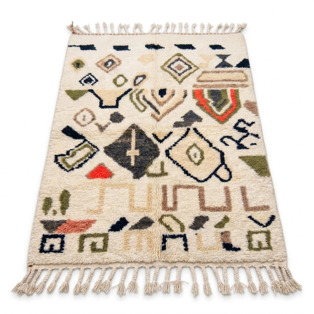 Earthen Field Mrirt rug — full rug on white studio background