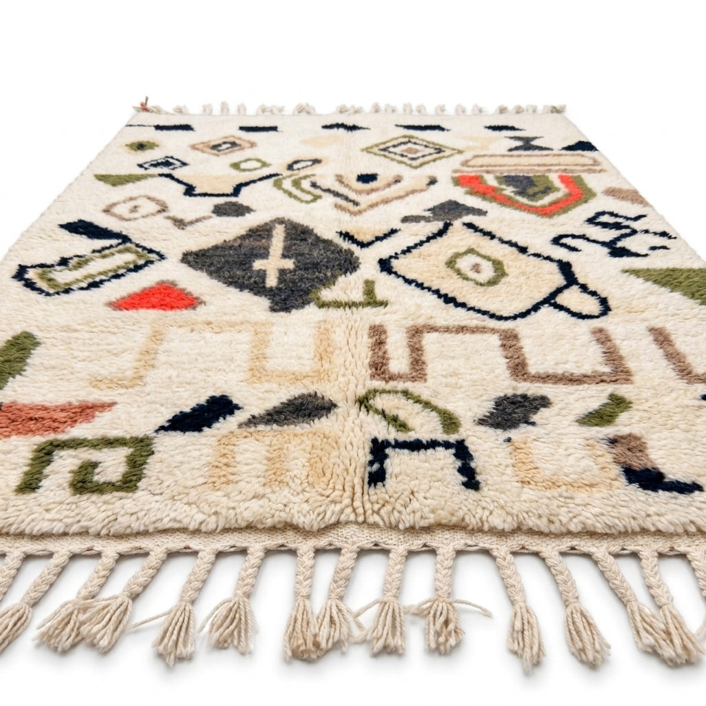 Earthen Field Mrirt rug — wool pile texture close-up