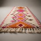 Emerald Alley Moroccan Runner Rug - handwoven Berber wool detail