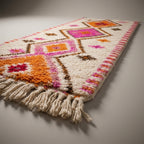 Emerald Alley Moroccan Runner Rug - handwoven Berber wool detail
