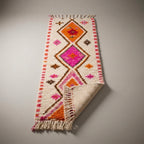 Emerald Alley Moroccan Runner Rug - handwoven Berber wool detail