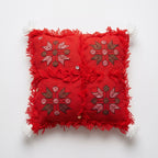 Crimson Embroidery Moroccan pillow cover 45x45 cm, studio photo