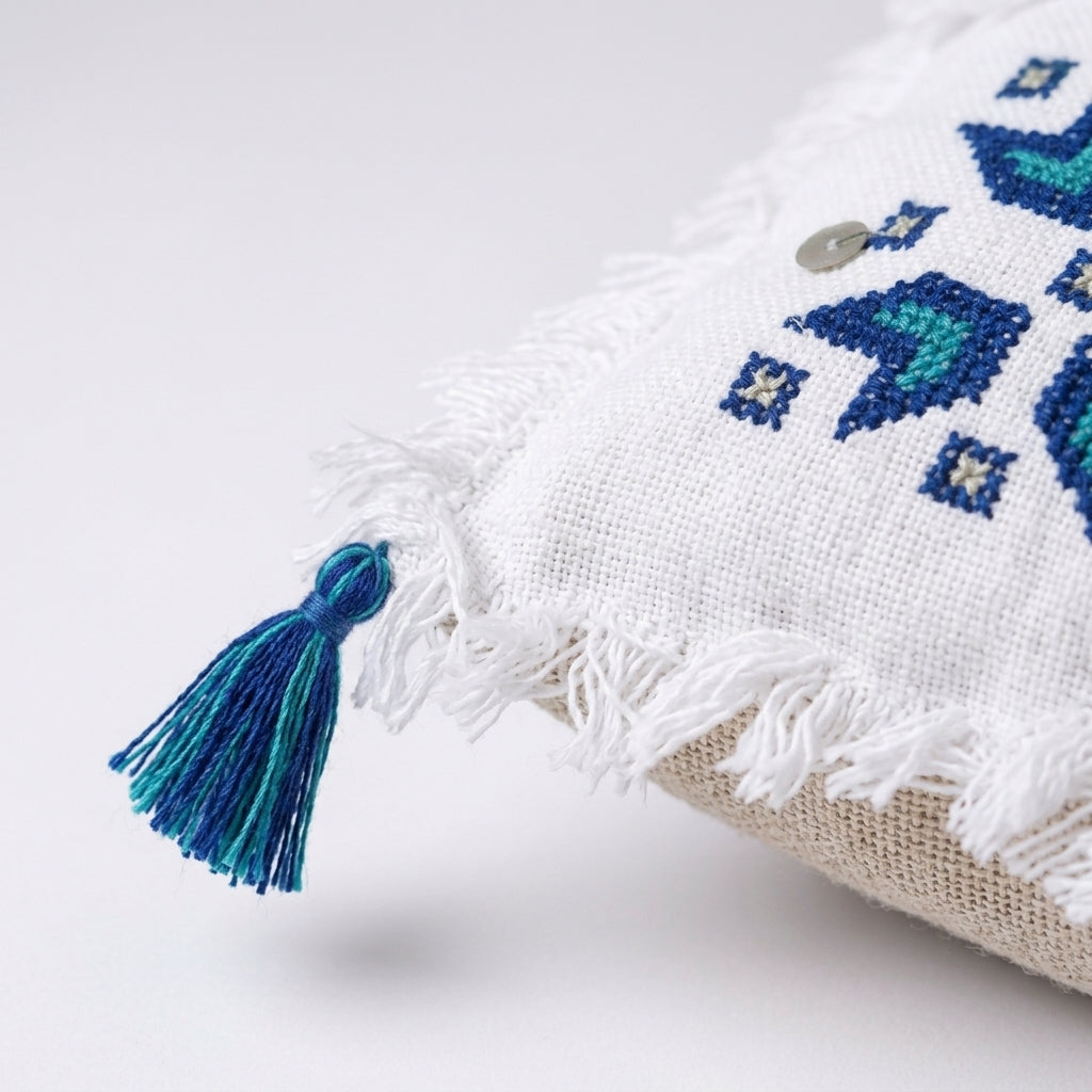 Starburst Moroccan pillow cover, detail photo 4