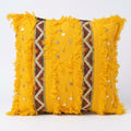 Saffron Fringe Moroccan pillow cover, detail photo 4