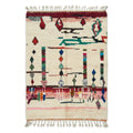 Diamond Totems Beni Ourain rug full flat lay view