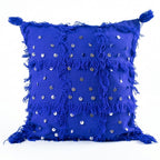 Majorelle Sequin Moroccan pillow cover, detail photo 2