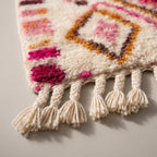 Fig Path Moroccan Runner Rug - handwoven Berber wool detail
