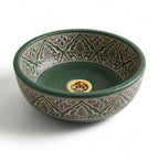 Forest Arabesque Moroccan ceramic sink - white background view