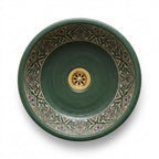 Forest Arabesque Moroccan ceramic sink - side profile view