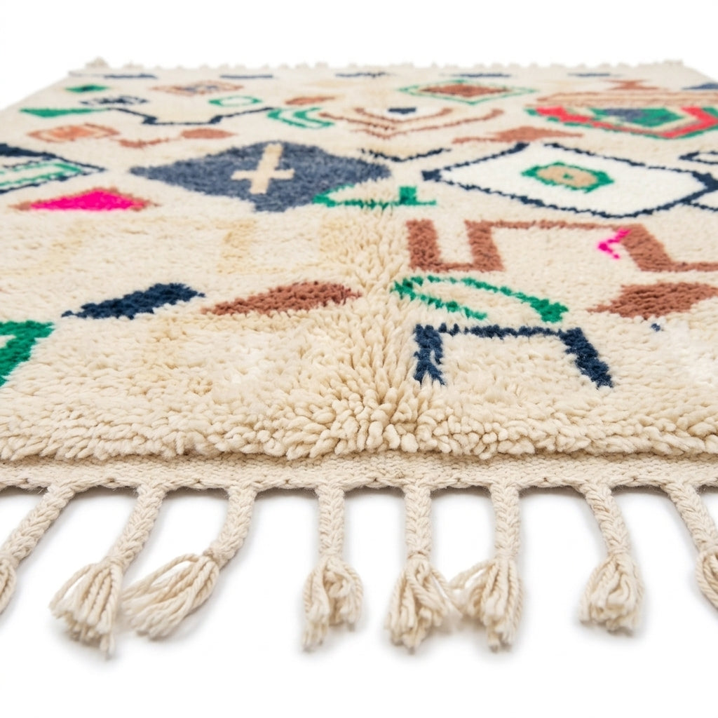 Forest Ember Azilal rug — full rug on white studio background