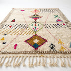 Framed Diamonds Azilal rug — full rug on white studio background
