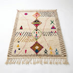 Framed Diamonds Azilal rug — full rug on white studio background