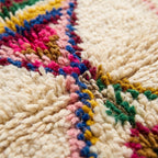 Framed Diamonds Azilal rug — wool pile texture close-up
