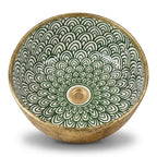 Gilded Peacock Bloom Moroccan ceramic sink - top view of petal mandala