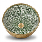 Gilded Peacock Bloom Moroccan ceramic sink - top view of petal mandala