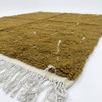 Golden Ochre Mrirt rug — wool pile texture close-up