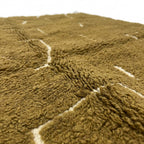 Golden Ochre Mrirt rug — wool pile texture close-up
