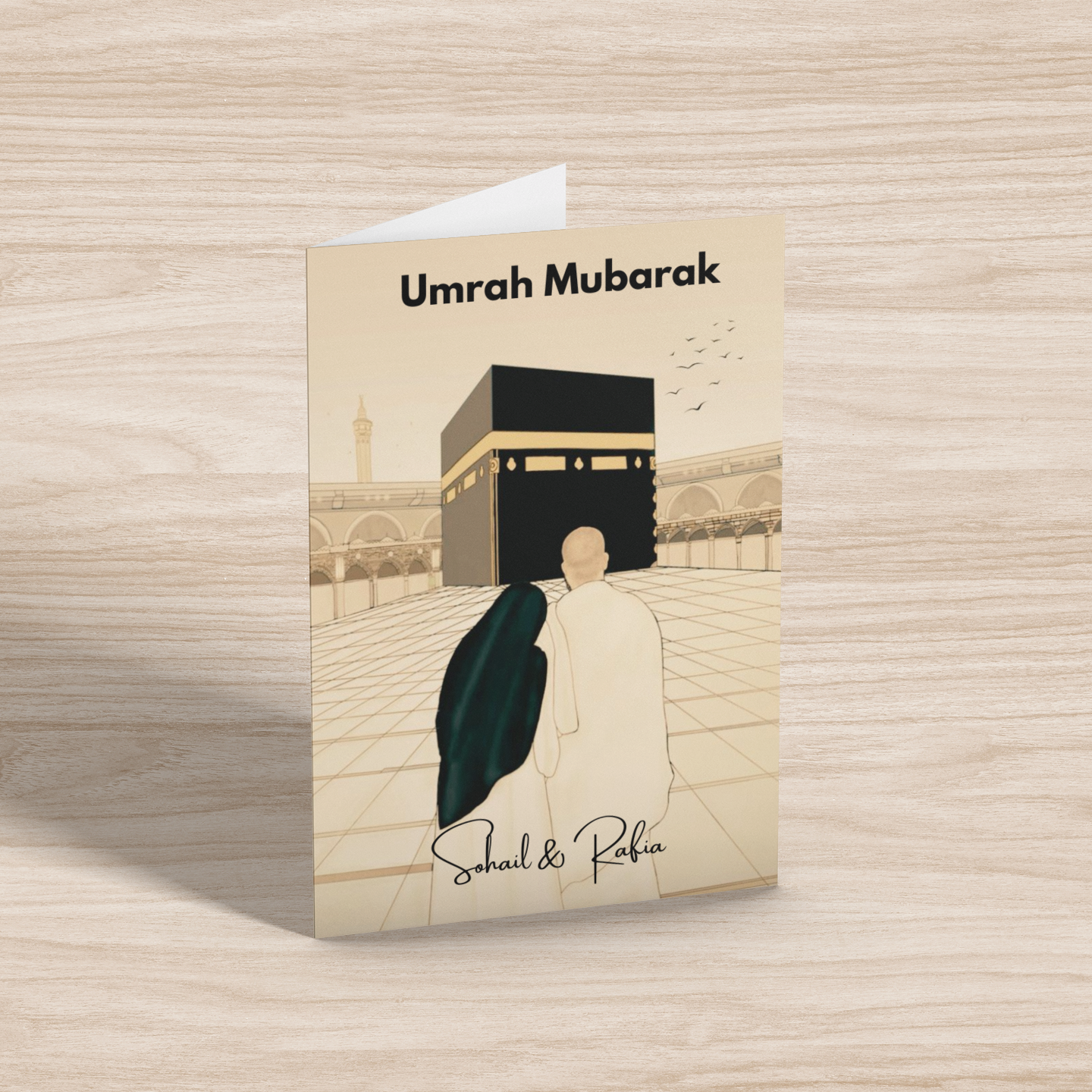 Umrah Mubarak Card for couple