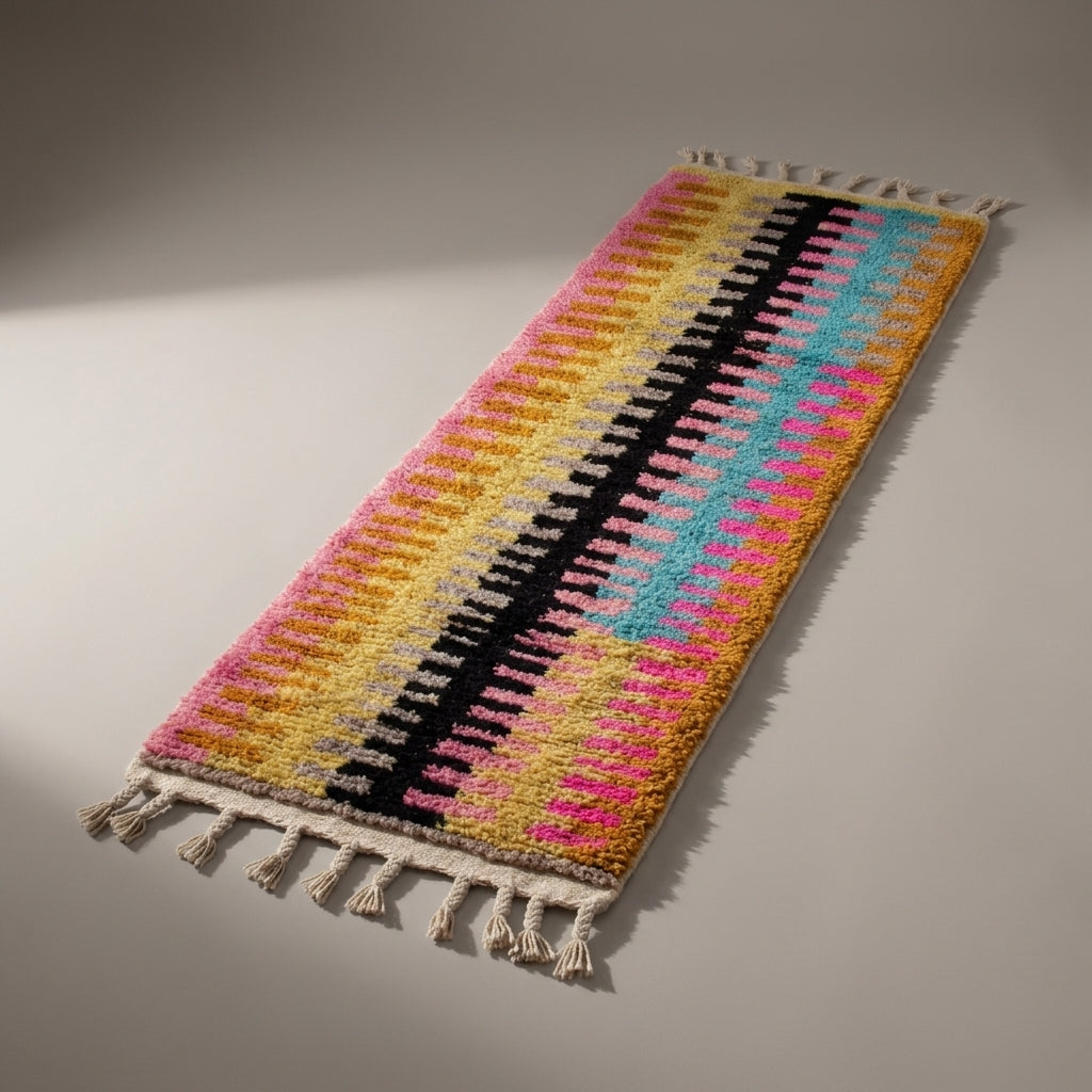 Harvest Alley Moroccan Runner Rug - handwoven Berber wool
