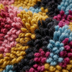 Harvest Alley Moroccan Runner Rug - handwoven Berber wool detail
