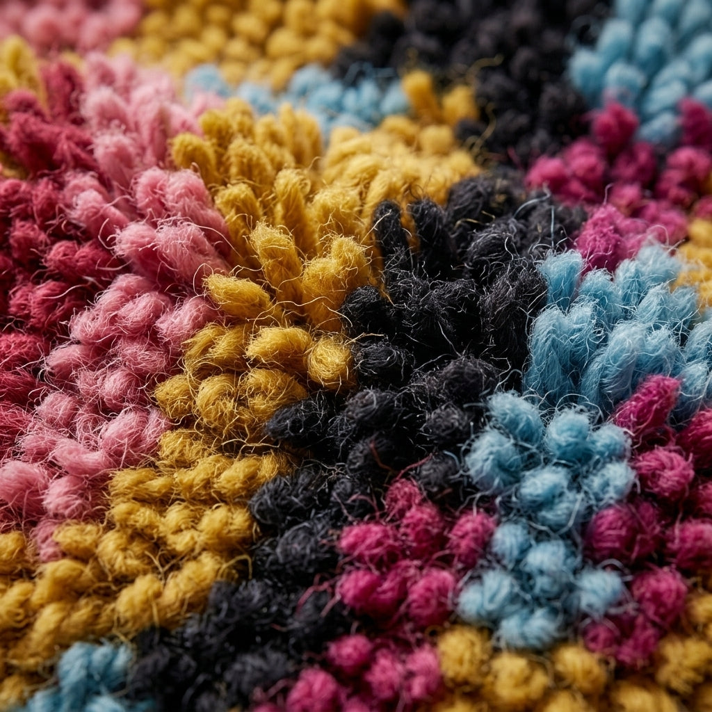 Harvest Alley Moroccan Runner Rug - handwoven Berber wool detail