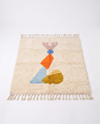 Totem Azilal rug full view at an angle on white studio background
