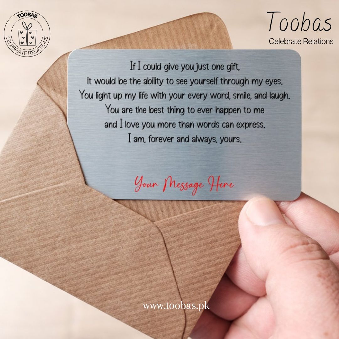 Custom Message Metal card