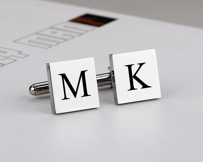 Custom Engraved Square Cufflinks