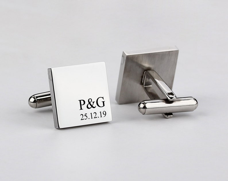 Custom Engraved Square Cufflinks
