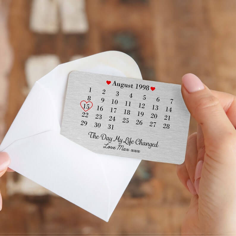Customize Calendar Metal card