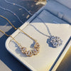 Clover 4 leaf Heart Magnet Necklace