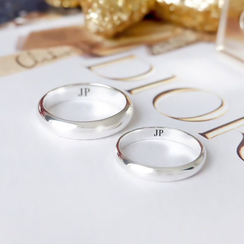 Engraved Couple Bands