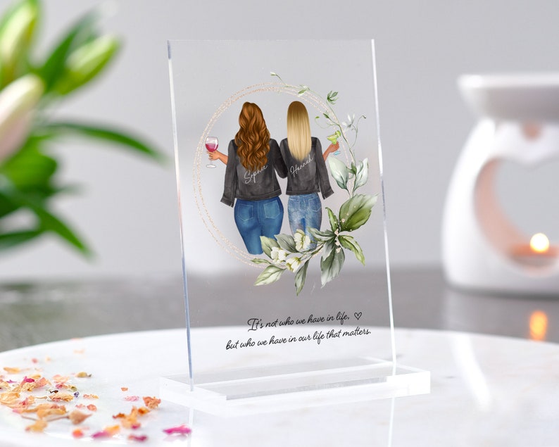 Acrylic card Plaque for best friend