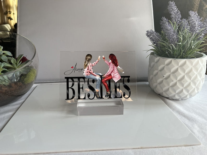Always Besties Acrylic Plaque, Gift for Bestie