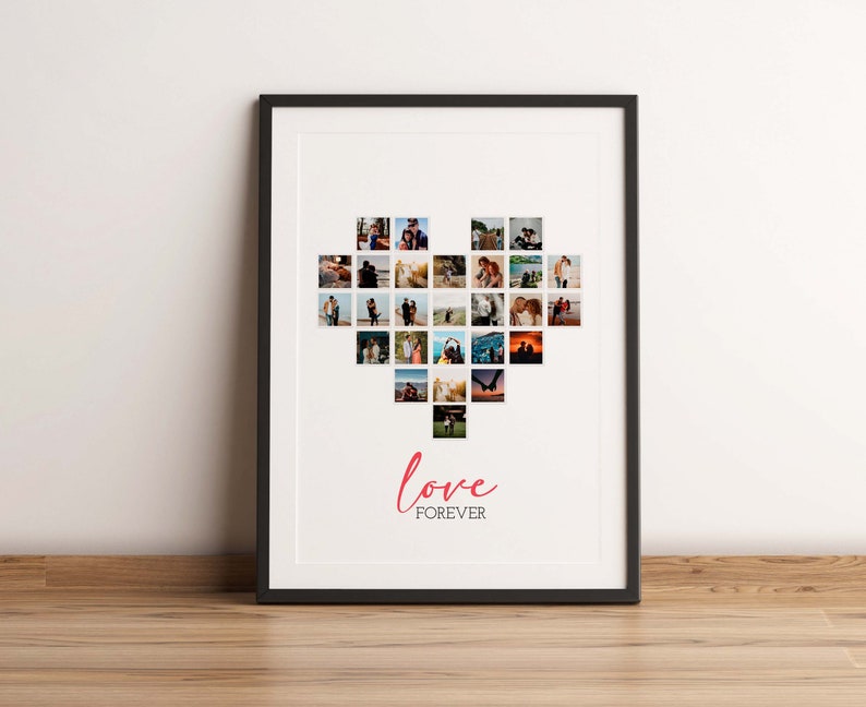 Heart Shape Collage Picture Frame for Room