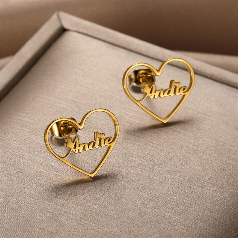 Heart Name earings git for her
