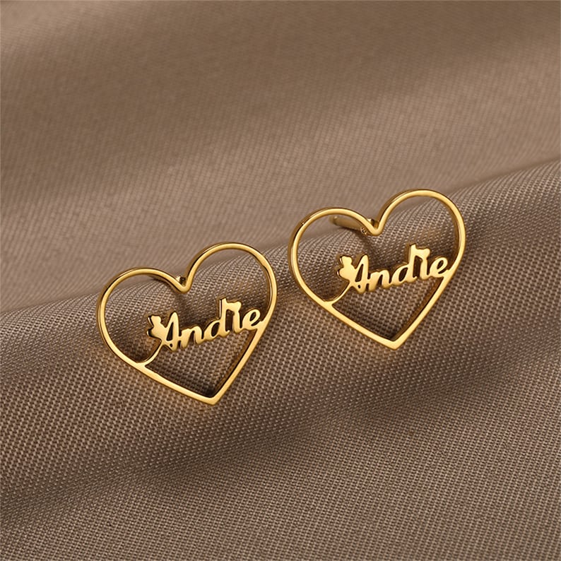 Heart Name earings git for her