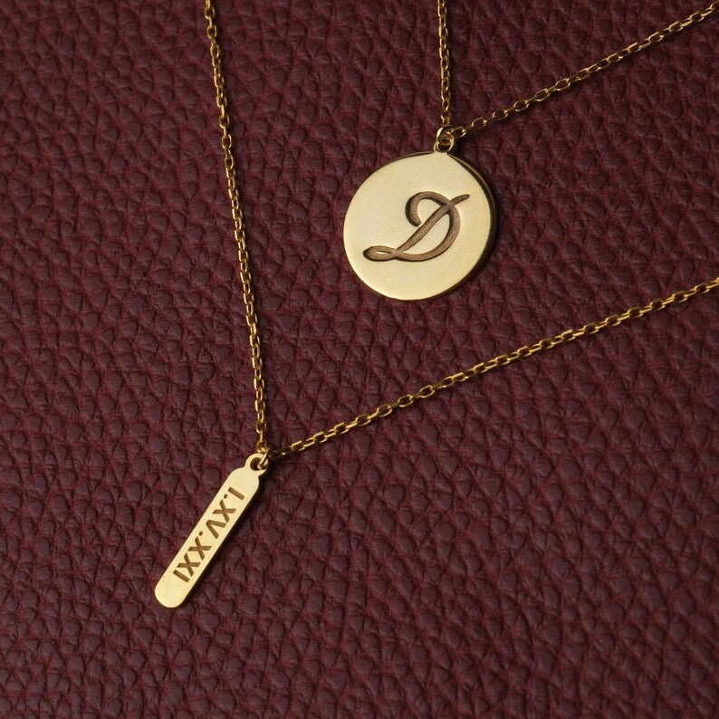 Double Chain Name neckalce
