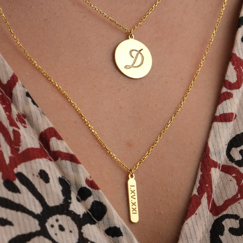 Double Chain Name neckalce