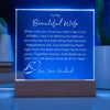 To My Wife Acrylic Plaque – Romantic Husband Gift
