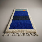 Indigo Alley Moroccan Runner Rug - handwoven Berber wool
