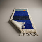 Indigo Alley Moroccan Runner Rug - handwoven Berber wool detail