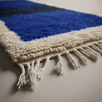 Indigo Alley Moroccan Runner Rug - handwoven Berber wool detail