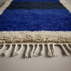 Indigo Alley Moroccan Runner Rug - handwoven Berber wool detail