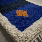 Indigo Alley Moroccan Runner Rug - handwoven Berber wool detail