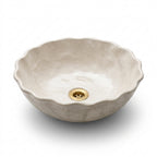 Ivory Shell Moroccan ceramic sink - top view