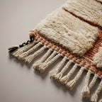 Ivory Trail Moroccan Runner Rug - handwoven Berber wool detail