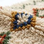 Jewel Lattice Azilal rug — wool pile texture close-up